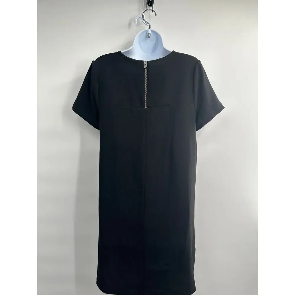 Felicity &‎ Coco Black Short Sleeve Shift Dress Small